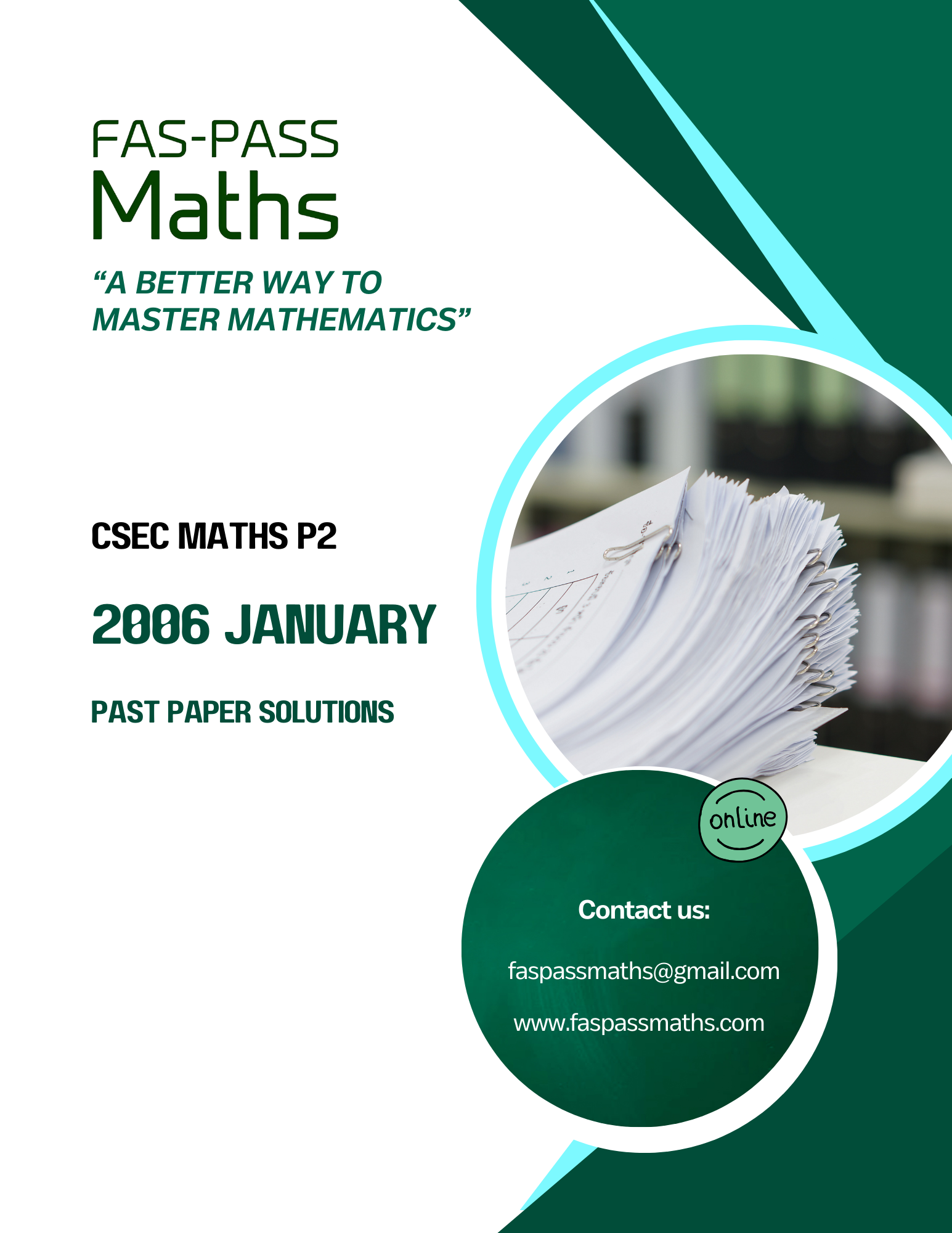 CSEC Maths Paper 2 Page 3 Fas Pas Maths Store Csec maths paper 2 page 3 fas pas maths store