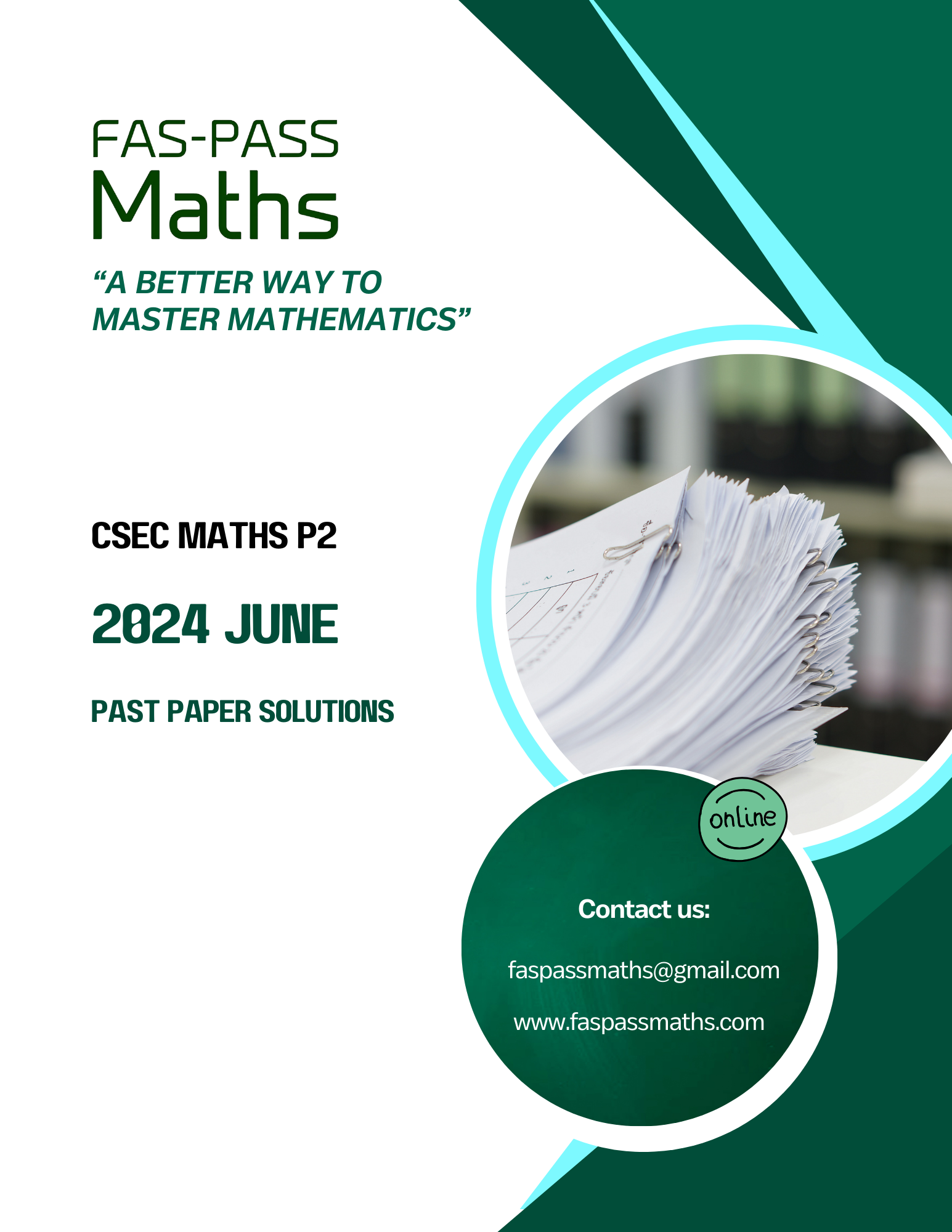 CSEC Maths Paper 2 2024 June Fas Pas Maths Store Csec maths paper 2 2024 june fas pas maths store