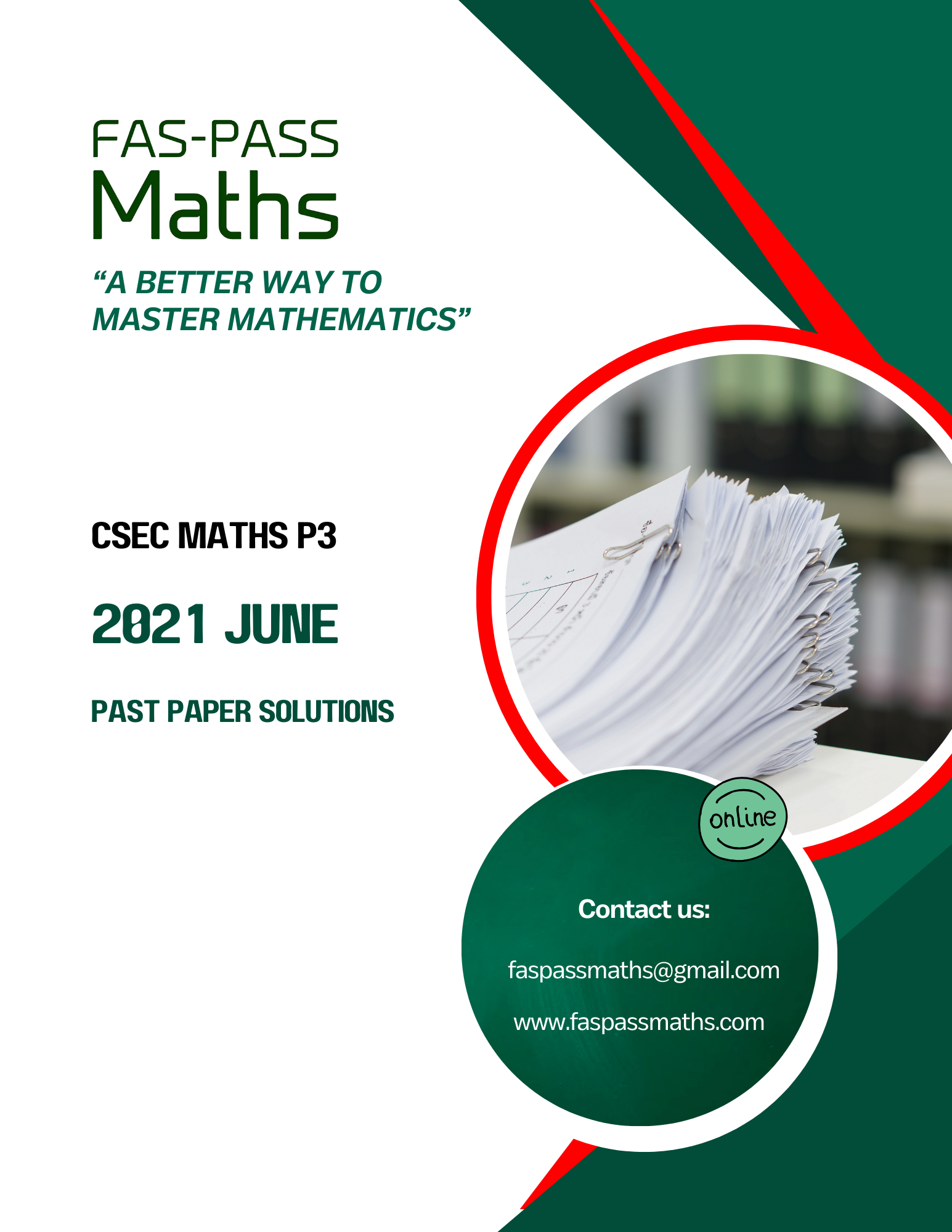 CSEC Maths Paper 3 2021 June Fas Pas Maths Store Csec maths paper 3 2021 june fas pas maths store
