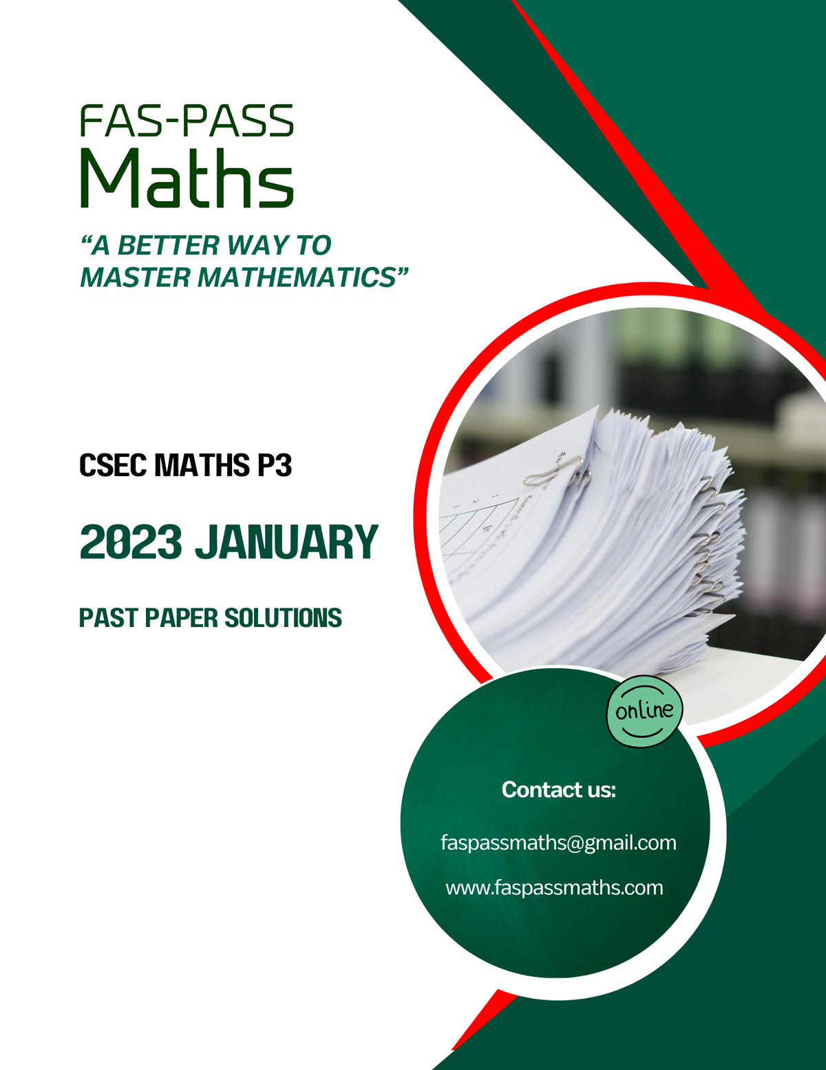 CSEC Maths Paper 3 2023 January – Fas-Pass Maths