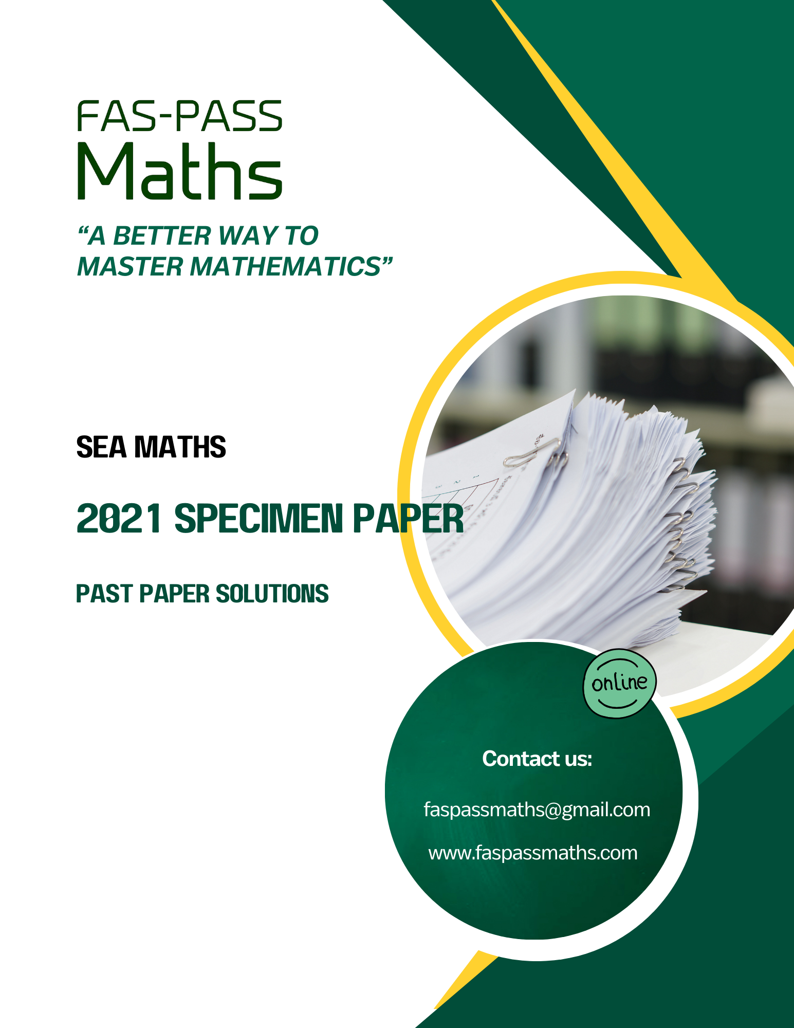 SEA Maths 2021 Specimen Paper – Fas-Pas Maths Store